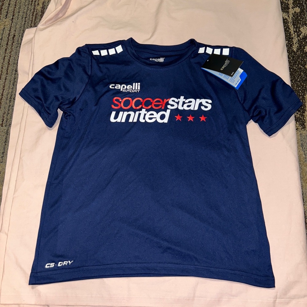 capelli sport youth size 8 blue short sleeve shirt